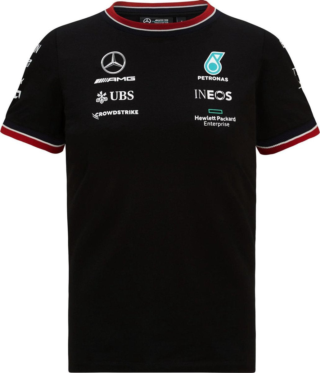 Mercedes Teamline kids t-shirt zwart 128 2021