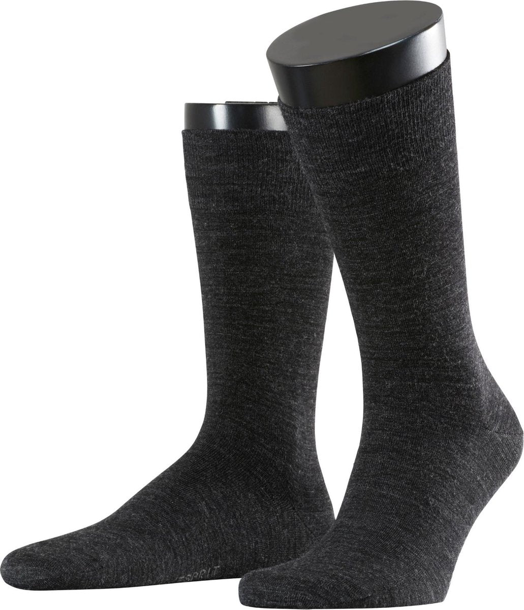 Esprit Basic Wool 2-PACK Sokken Heren 17813 - Grijs 3080 anthra.mel Heren - 47-50