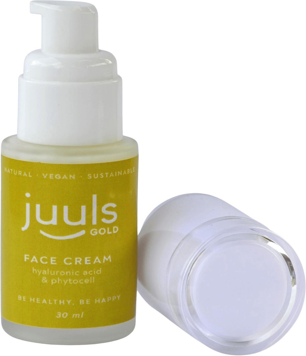 Juuls Vegan Care - Dagcrème - Hyaluronzuur - Aloë Vera - Antioxidant - Collageen - Vitamine E - Zeewier - Hyaluronic Acid - Algen - Toverhazelaar - Hamamelis - Duivelsklauw - Halal - 100% Natuurlijk - Hygiënisch Pompje -  30 ml