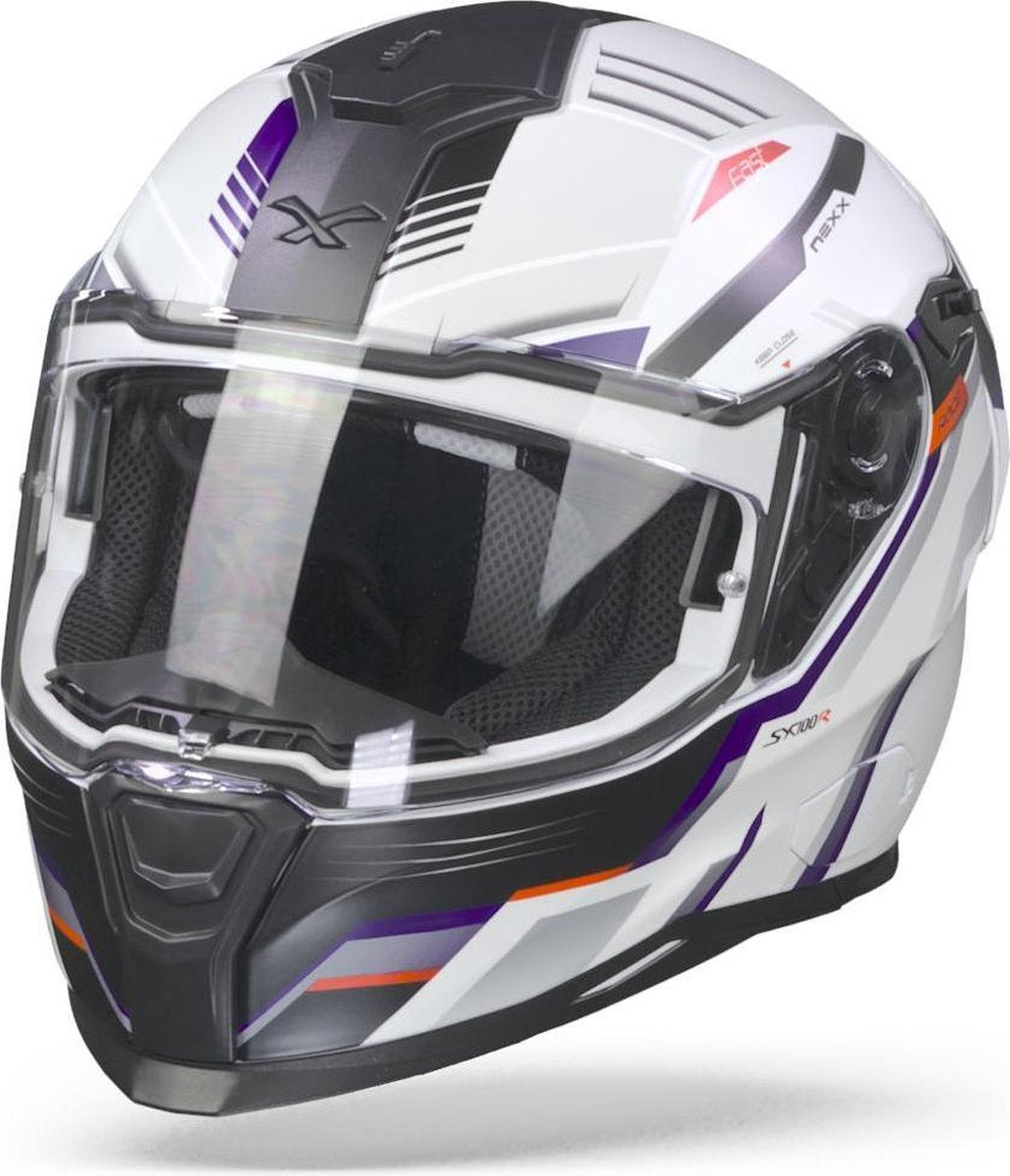 NEXX SX.100R GRIDLINE WHITE BLUE MATT S