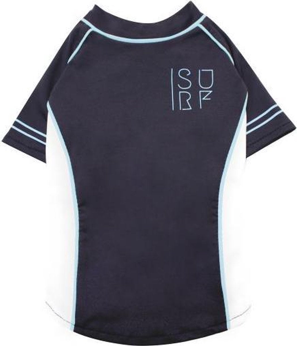 Croci t-shirt hond surfing zwart / wit / lichtblauw 25 cm