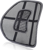 Ergonomische Rugsteun Op De Bureaustoel Of Autostoel. Als Lendensteun/Lendenkussen Voor De Rug Op De Stoel Bij Rugpijn In De Auto.
