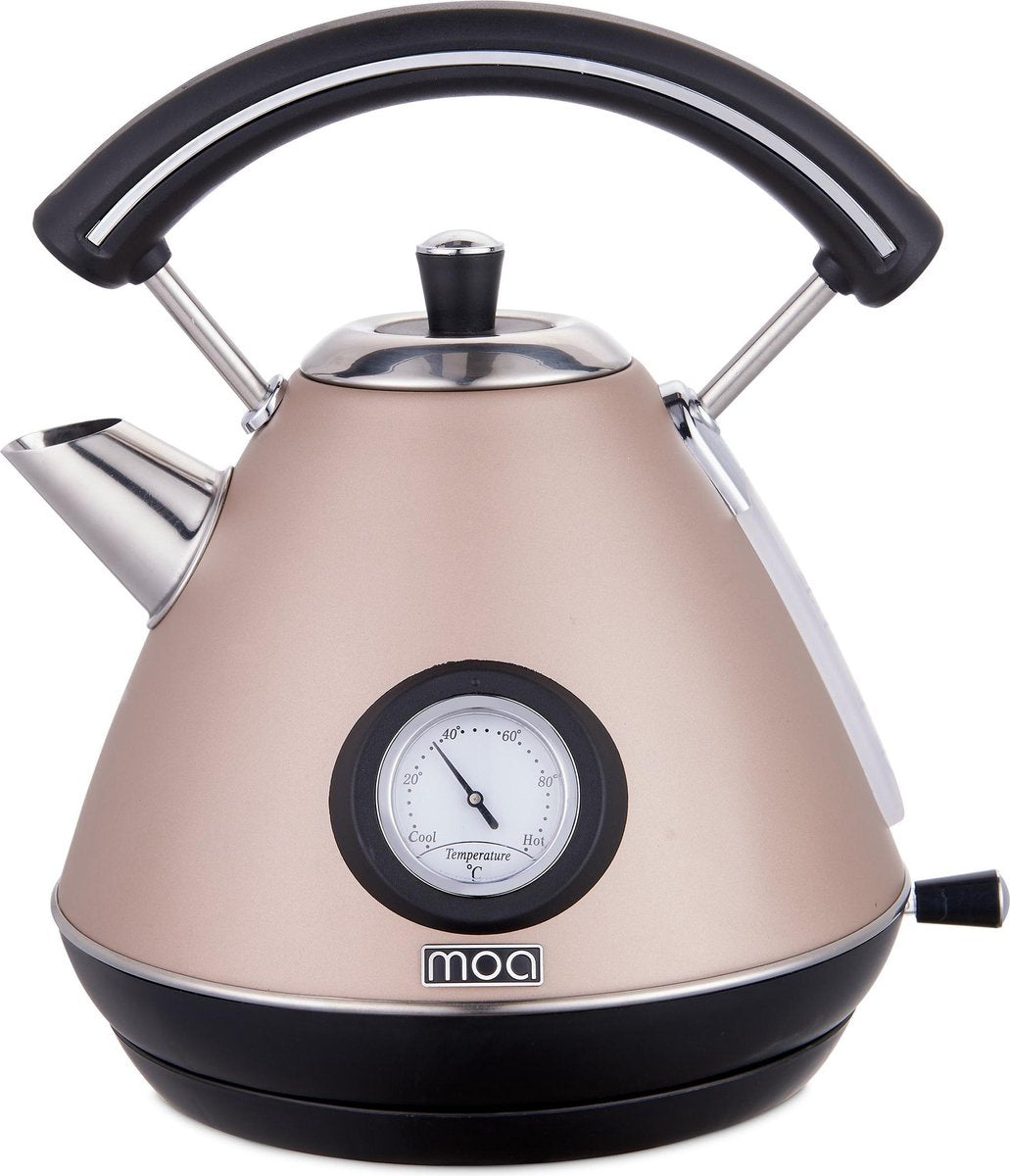 MOA Waterkoker Pyramide Champagne - 1.7 liter - RVS - EPK3C