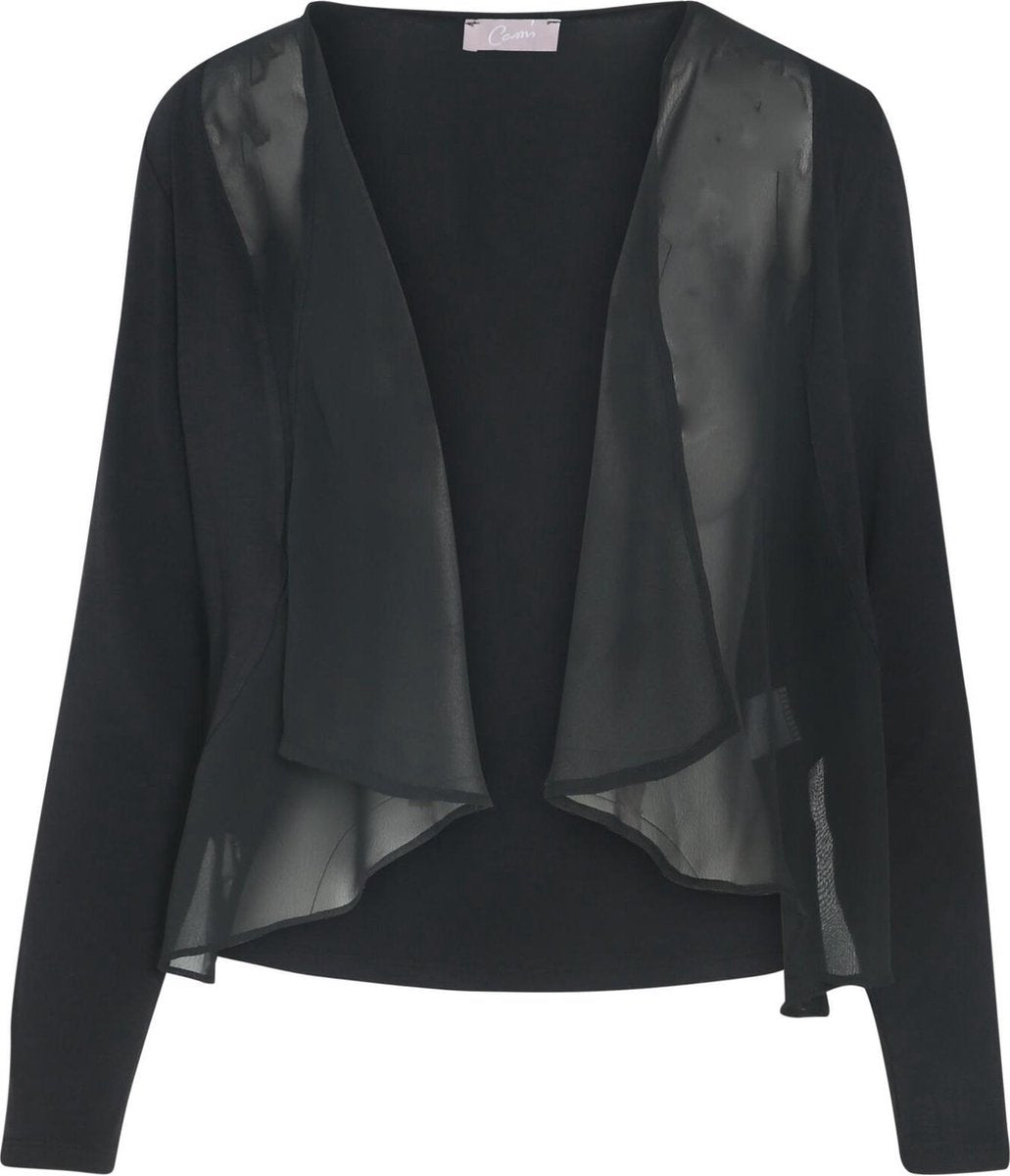 Cassis - Bolero in twee stoffen - Zwart