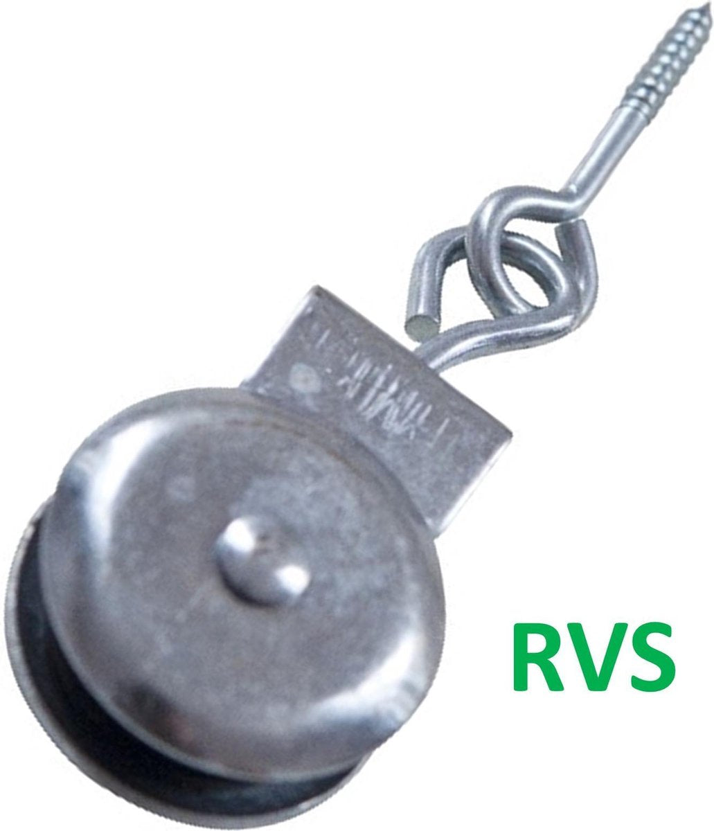 MEJAWA markieskatrol zonweringkatrol | RVS | met schroefoog houtdraad | voor touw Ø 4 - 8 mm