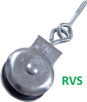MEJAWA markieskatrol zonweringkatrol | RVS | met schroefoog houtdraad | voor touw Ø 4 - 8 mm