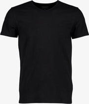 Unsigned heren T-shirt V-hals organic katoen - Zwart - Maat XXL