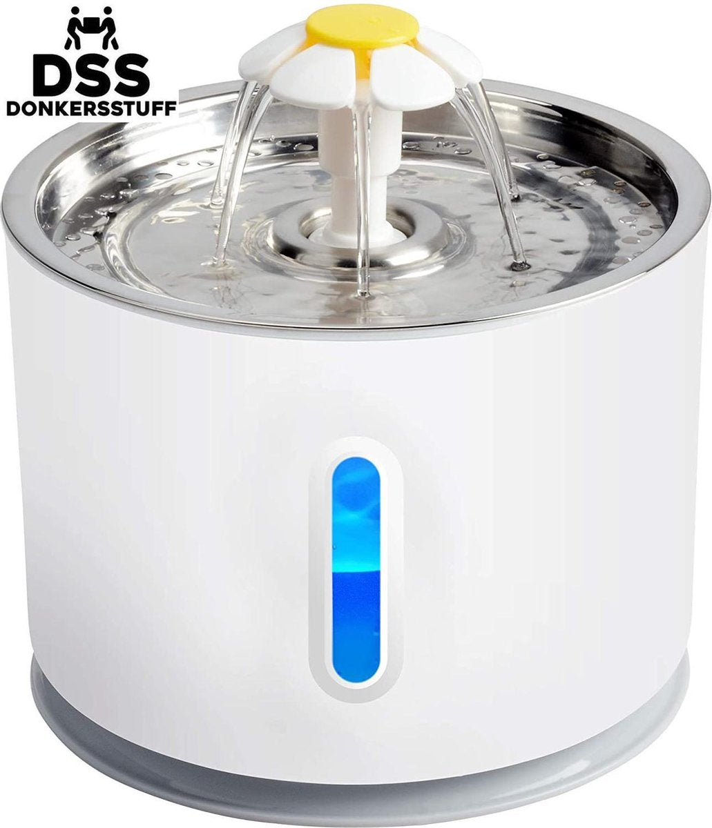 Donkersstuff - Drinkfontein - Drinkfontein voor Katten en Honden - Poezen Fontein met Filter en LED-licht - Dieren Drinkbakken - 2