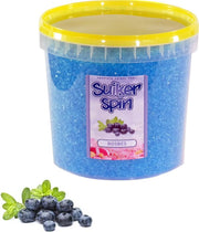 Suikerspinsuiker bosbes 1 KG suikerspin suiker in afsluitbaar emmertje