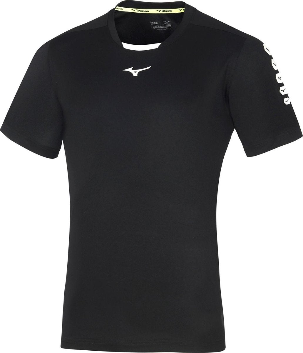 Mizuno Sportshirt - Maat S  - Mannen - zwart/wit