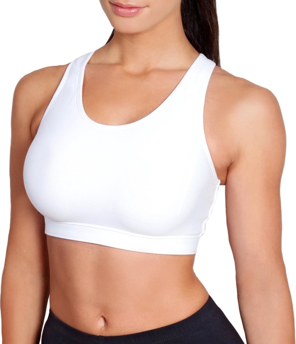 sport bh dames -sportjock -De beste sport bh - M/75D wit