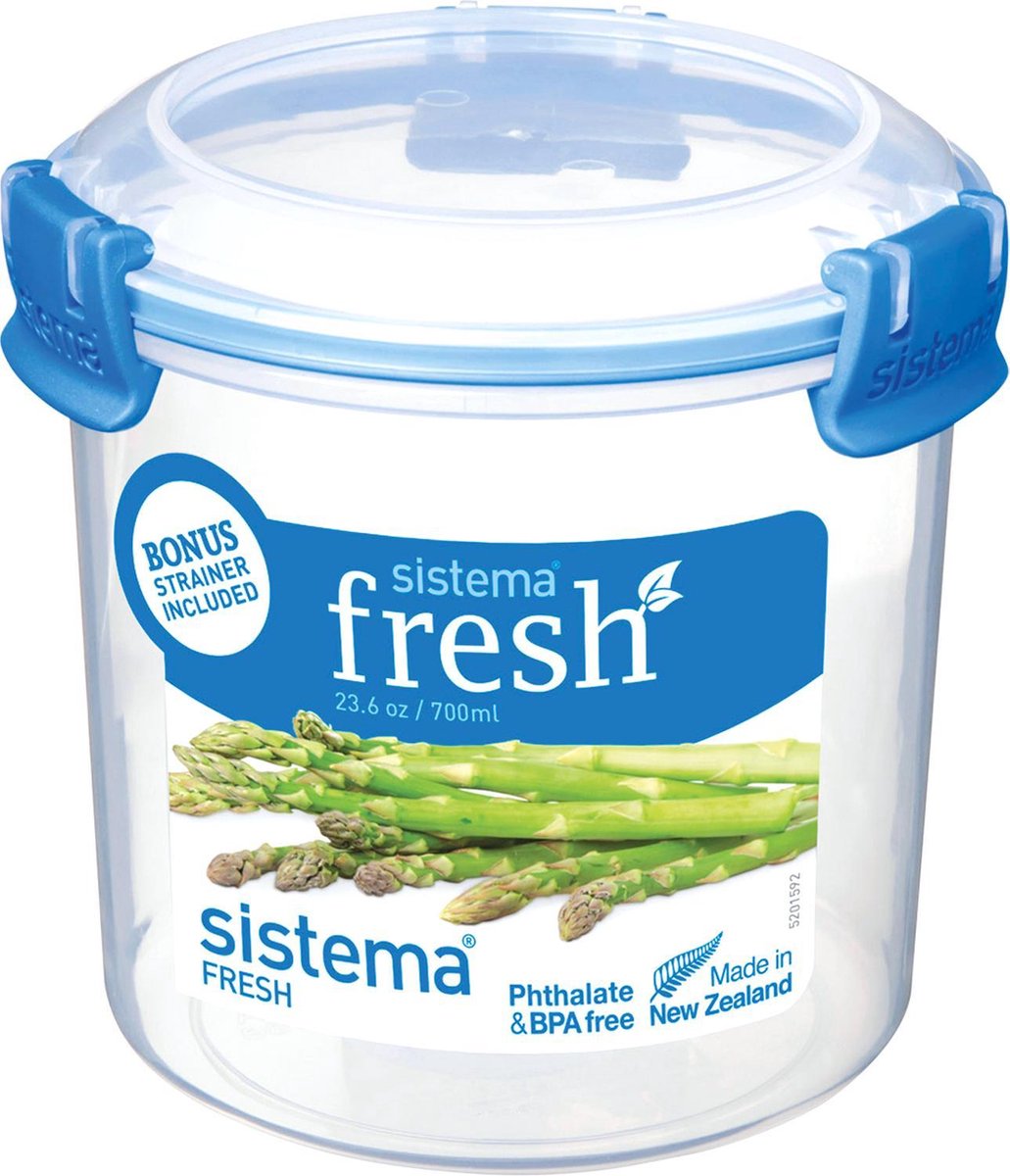 Sistema Fresh voorraaddoos - rond blauw - 700ml
