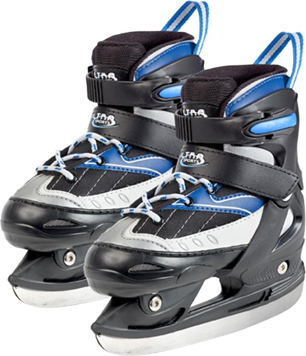 Ultra Sport IJshockey Schaatsen zwart/blauw - maat 28-31