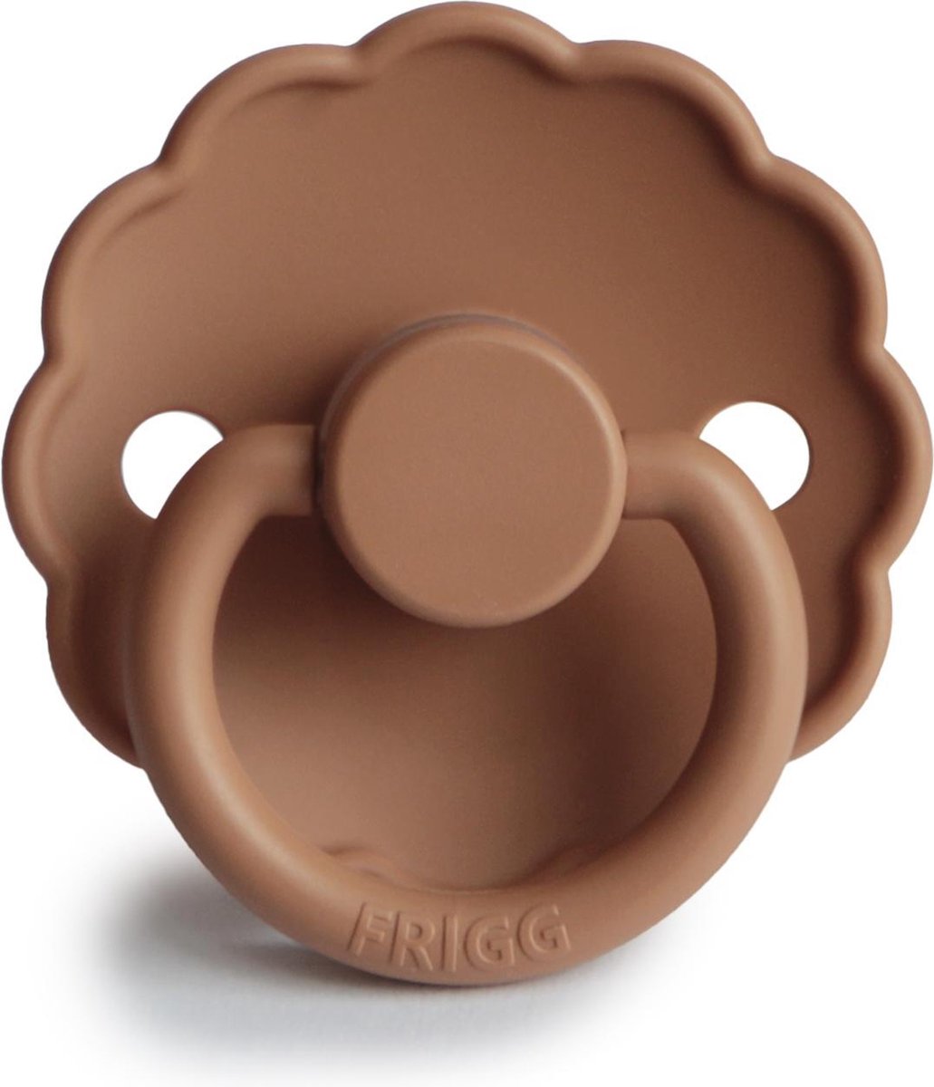 FRIGG Fopspeen Daisy maat 1 - 0-6 maanden - Peach Bronze - Natuurrubber