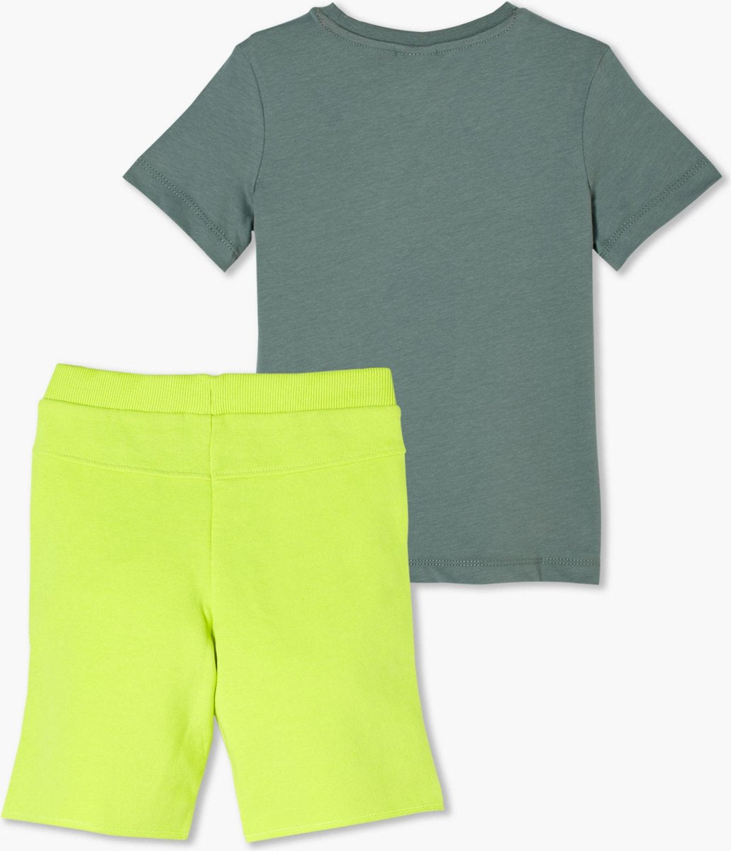 s.Oliver Jongens T-shirt & Korte Broek Set - Korte Mouwen - Blauw - Maat 104