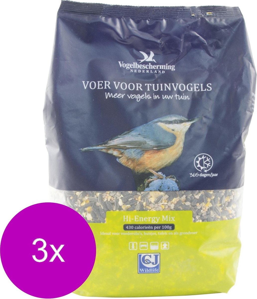 Wildbird Vogelvoeder Hi-Energy Mix - Voer - 3 zakken