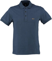 Replay blauwe stretch polo - valt kleiner - Maat S