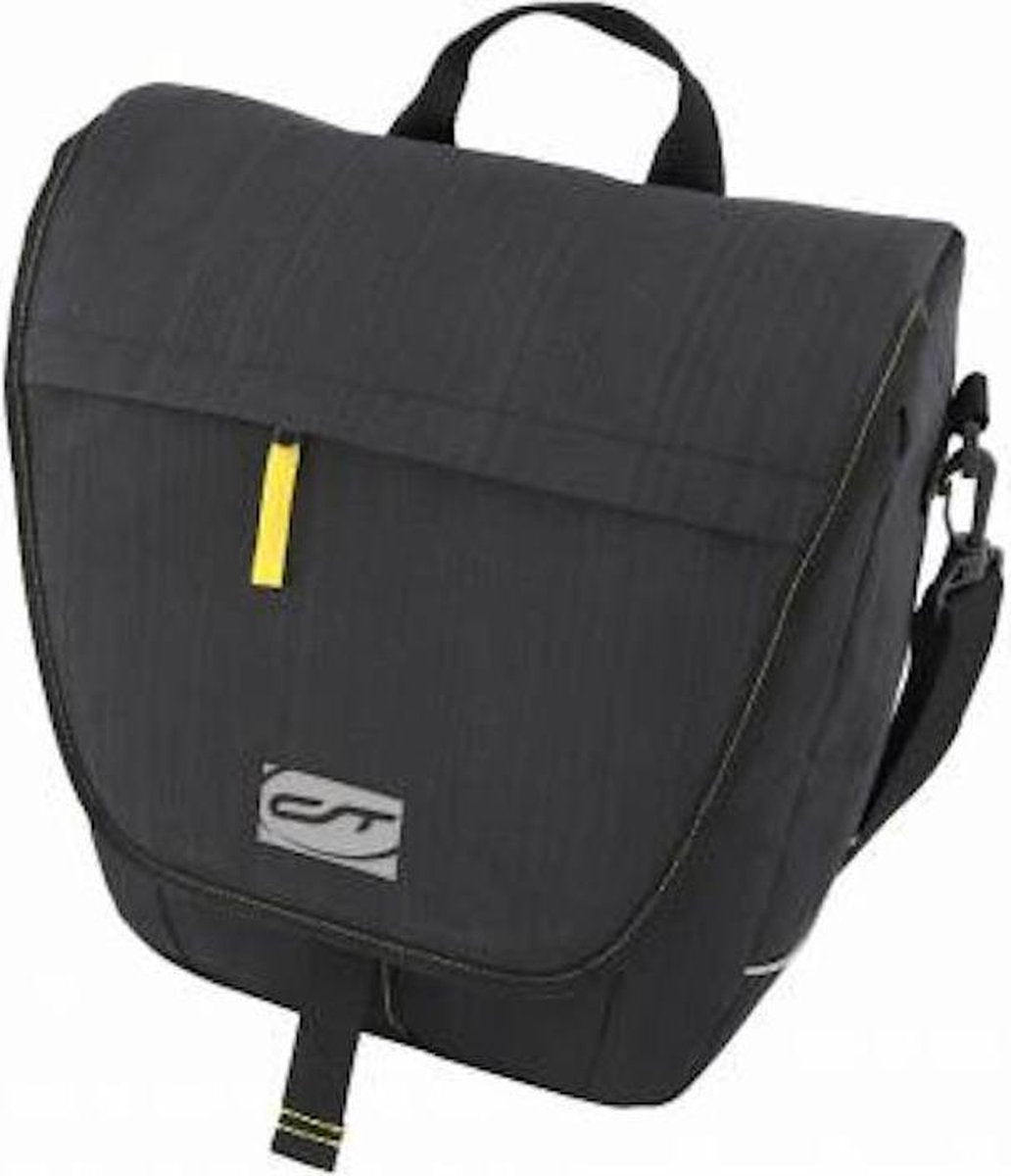 Contec Neo Single Enkele Fietstas Pakaftas - 12.5L - Zwart / Geel -  Waterafstotend Polyester