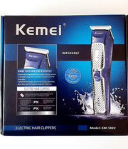 Kemei Krachtige Elektrische Tondeuse Trimmer  Kapper Met 4 Gids Kammen Haar Stijl Oplaadbare Trimmer
