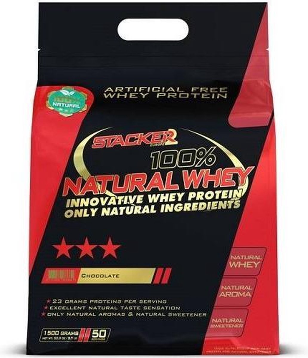 100% Natural Whey 1500gr Chocolade