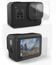 Gehard glas screenprotector voor GoPro Hero 8 Black - Tempered glass - 1x LCD & 1x lens - Bescherming GoPro LCD & lens - 9H gehard glas