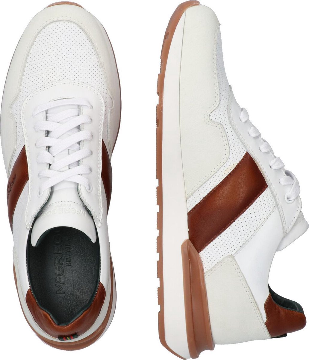 McGregor Heren Sneakers - Wit - Lage Sneakers - Leer - Veters