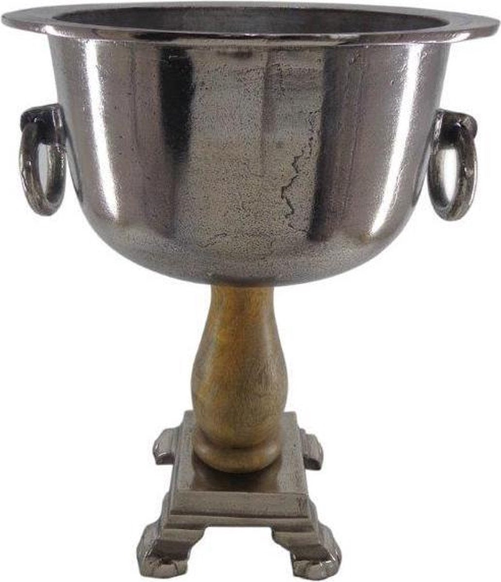 Deco4yourhome - Wijnkoeler - Natural Wood/Old Metal