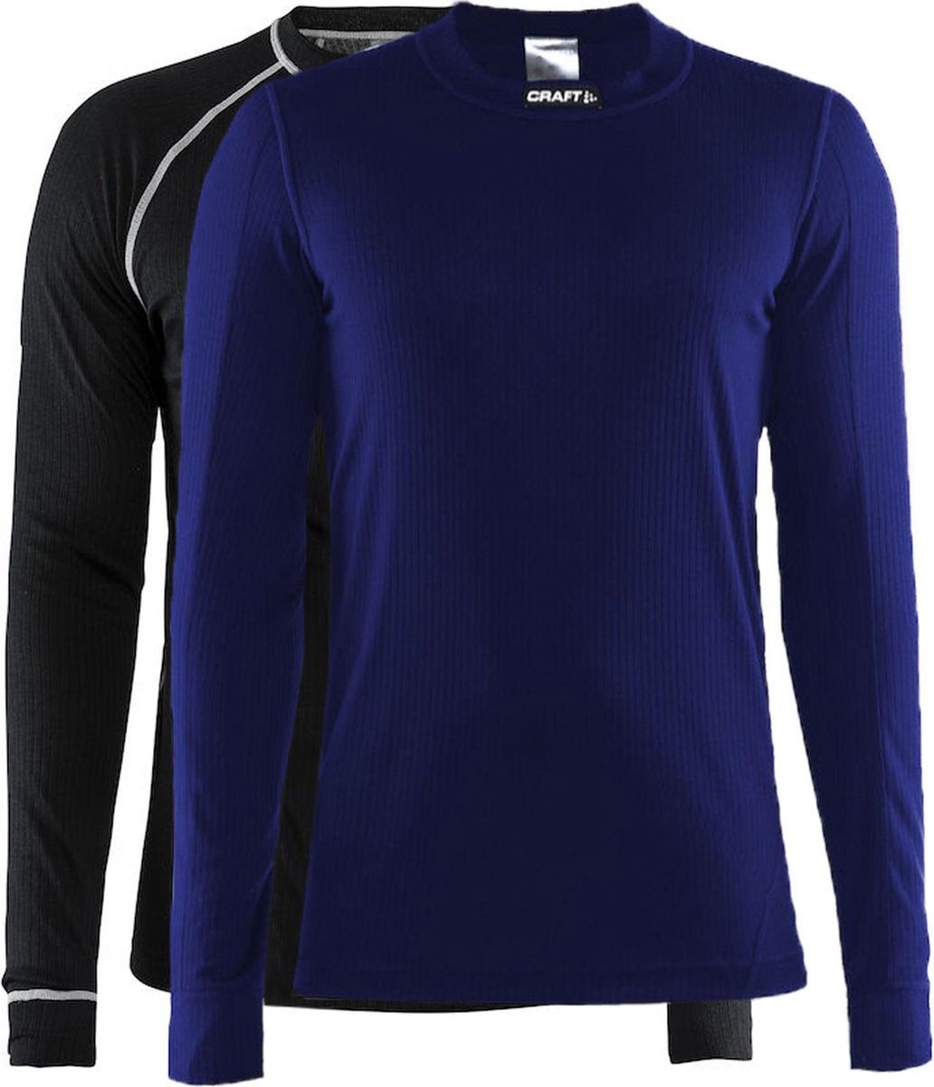 Craft Active 2-Pack Tops Thermoshirt Heren - Black/Maritime