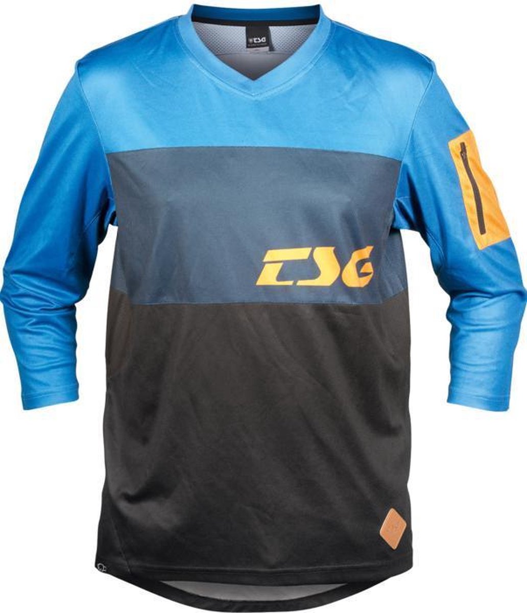 TSG AK4 JERSEY BLUE  3/4e mouw maat M