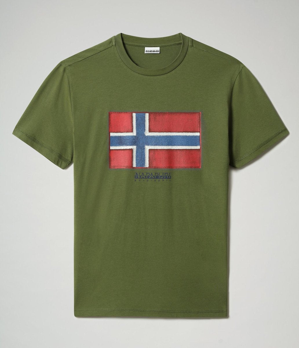 Napapijri T-shirt Ronde Hals Sirol Groen (NP0A4F9R - G2C1)