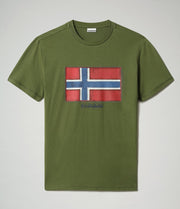 Napapijri T-shirt Ronde Hals Sirol Groen (NP0A4F9R - G2C1)