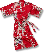 TA-HWA Kimono met Pauw Motief Rood Dames kimono S
