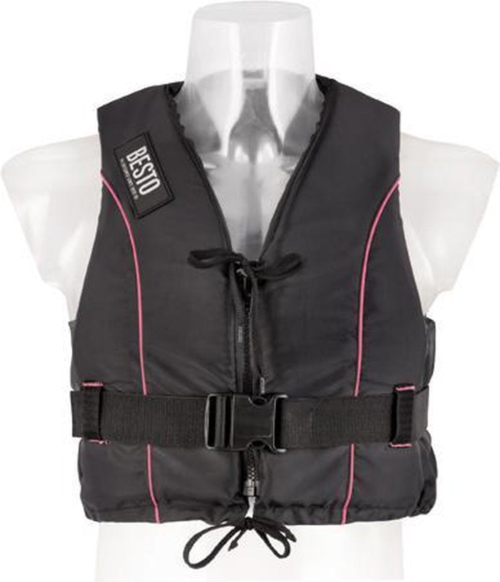 Besto Dinghy Zipper All Black/Pink 50N XS