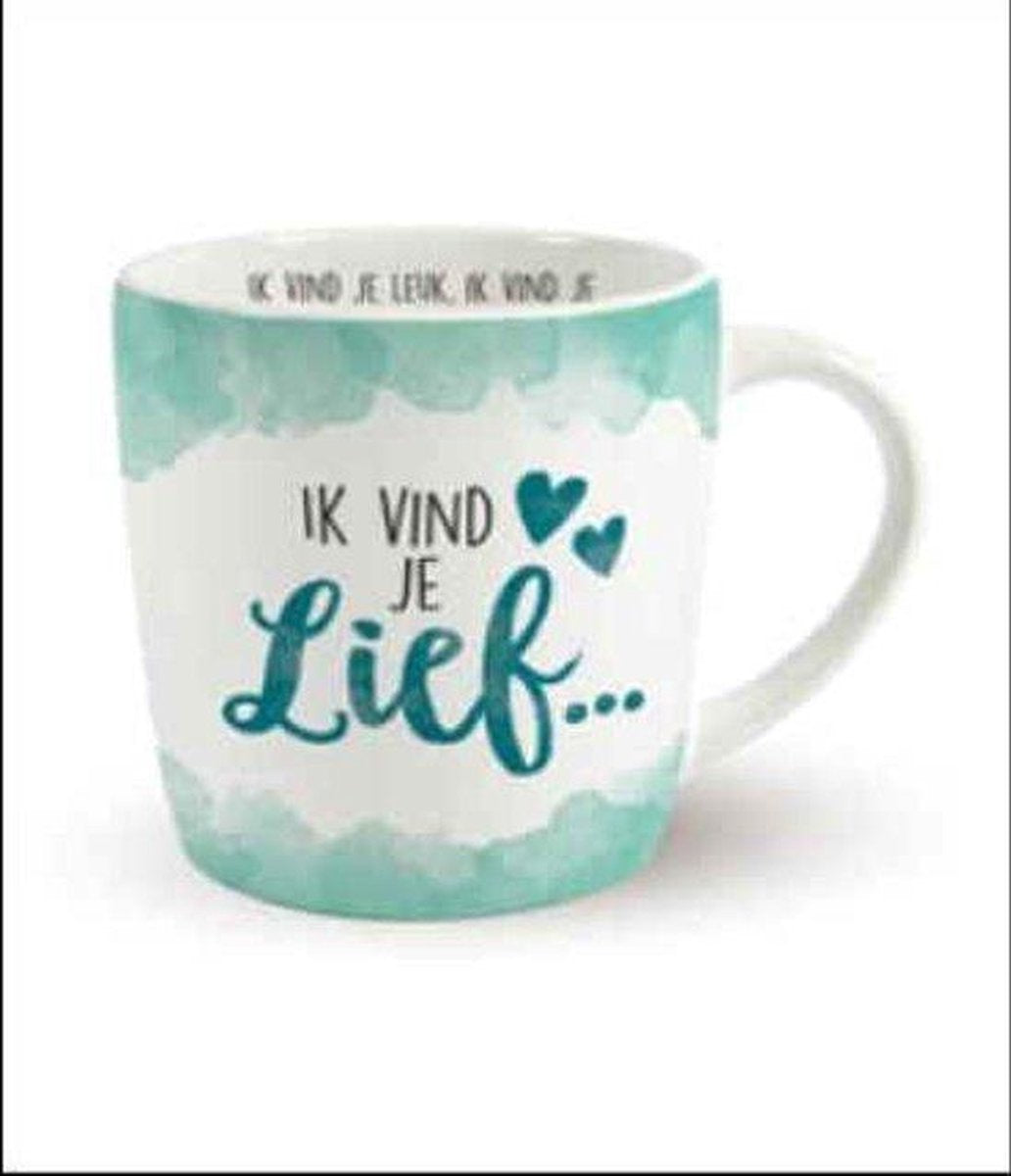 Enjoy Mok - Ik vind je lief - Gevuld met snoepmix - In cadeauverpakking