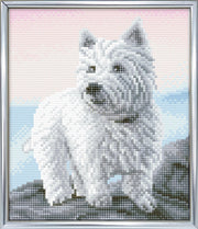 Crystal Art Diamond Painting Westie Hond 21x25 cm