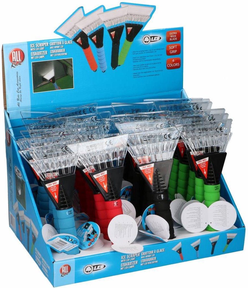 Rode sneeuw - Ijskrabber met licht / Led lampje 26x13
