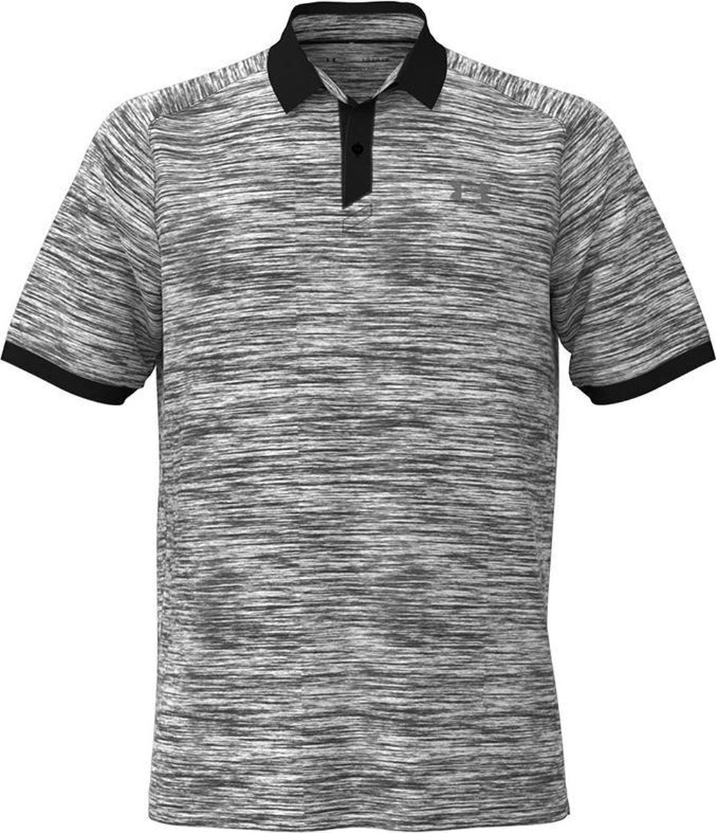 Under Armour Iso-Chill ABE Twist Polo-Wit / Zwart / Zwart - Maat L