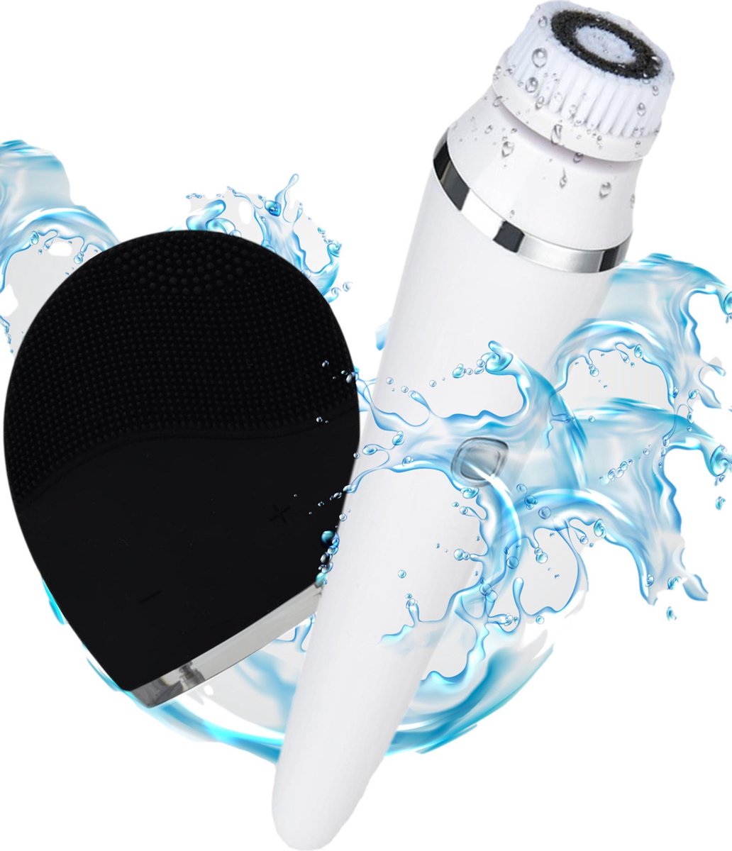 Elektrische 5 in 1 Gezichtsreinigingsborstel Set – Gezichtsreiniger en Gezichtsroller - Facial Cleaner en Make up Remover – Gezichtsmassage – Mee Eters Verwijderen