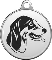 Chien Français Blanc et Noir Tommy Tag C019