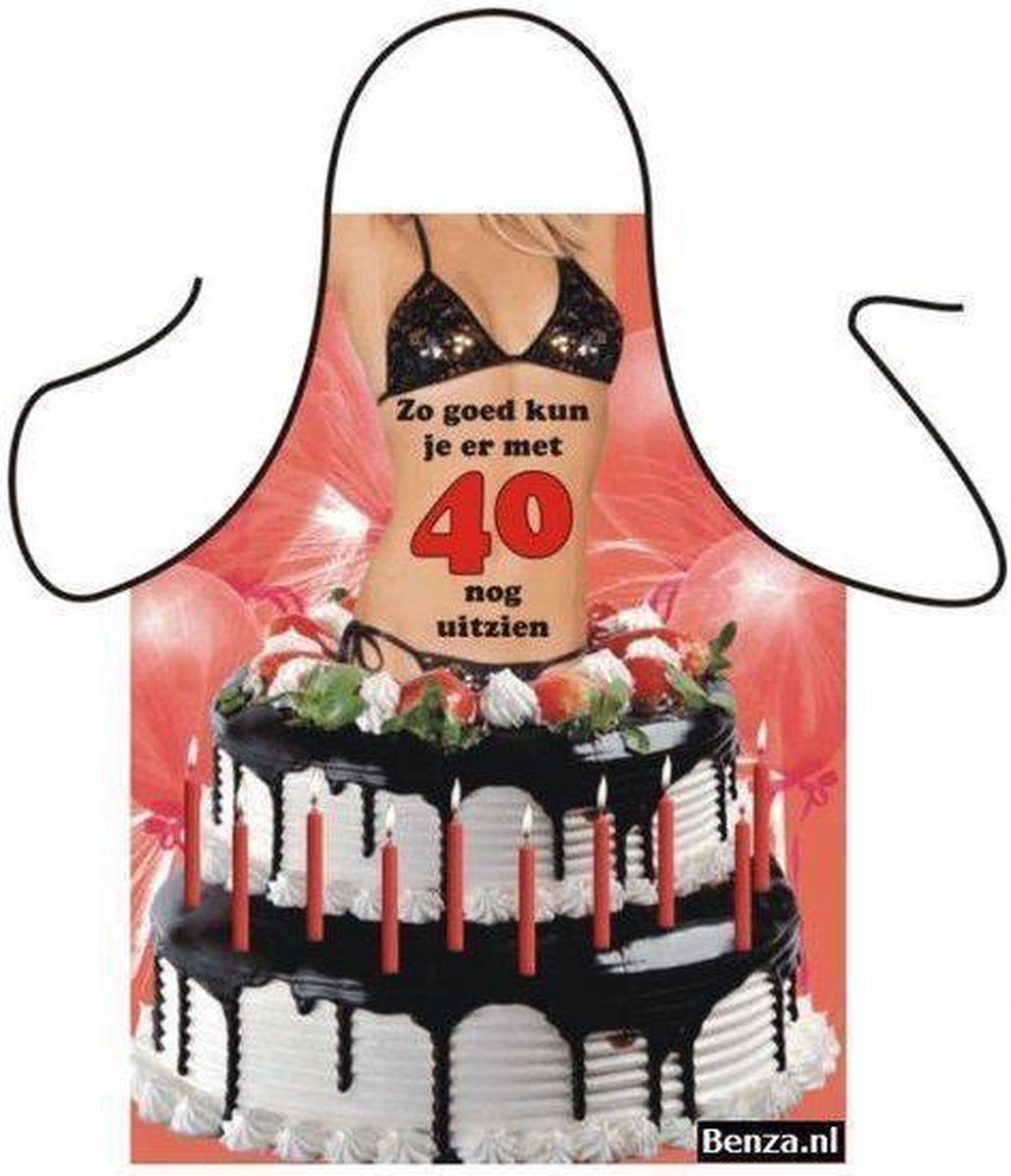 40 Jaar - Sexy Grappig Leuk Schort Keukenschort met leeftijd - Vrouw