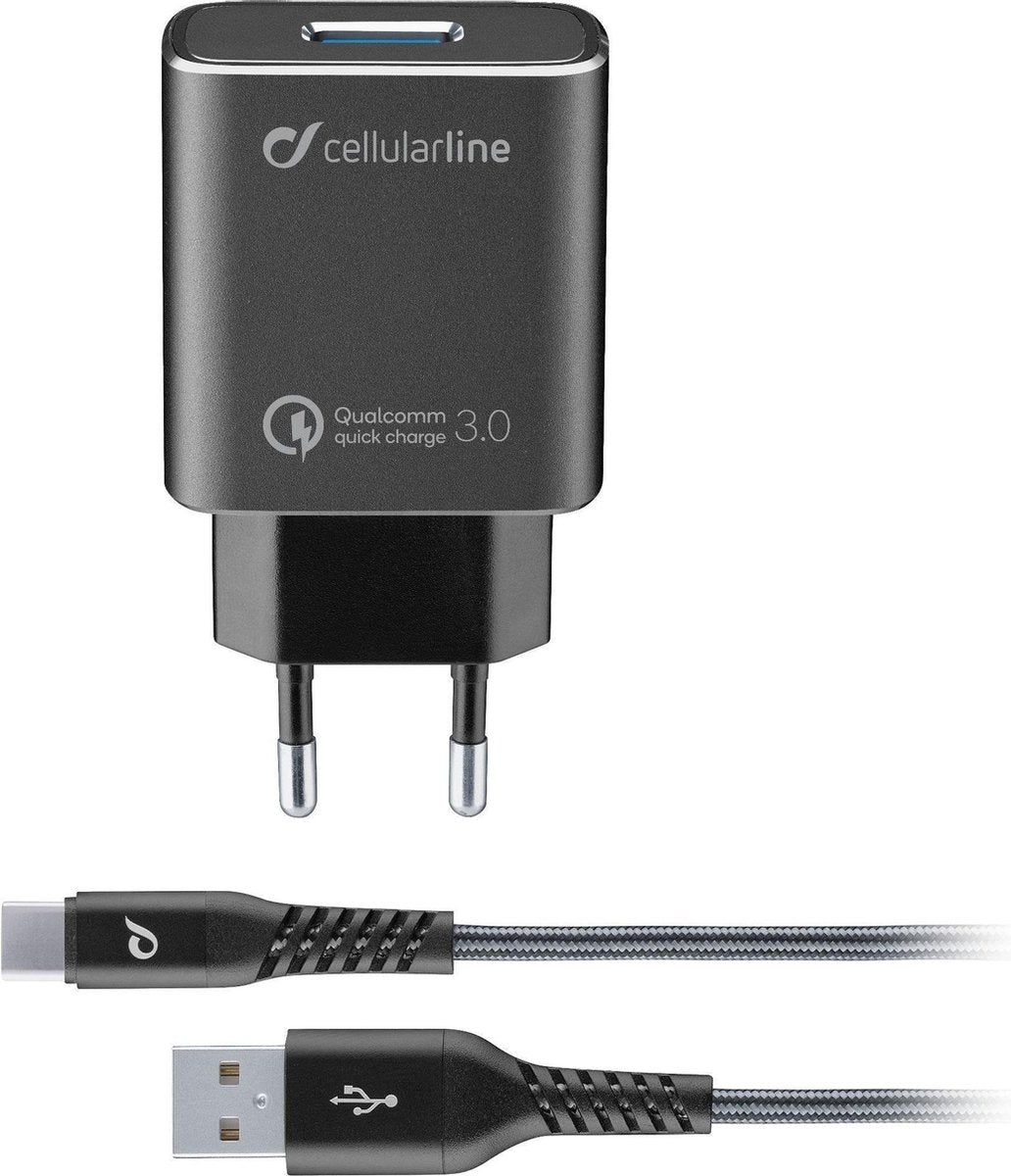 Cellularline TETRACHHUKITQCTYC Zwart Binnen