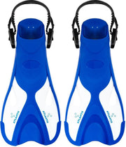 Atlantis Snorkelvinnen - Zwemvliezen - Volwassenen - Blauw/Wit - 36-41