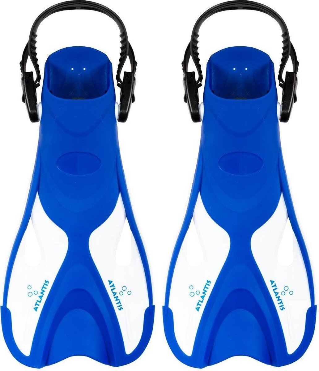 Atlantis Snorkelvinnen - Zwemvliezen - Volwassenen - Blauw/Wit - 36-41