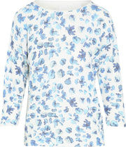 Cassis - Truitje met romantische print - Blauw