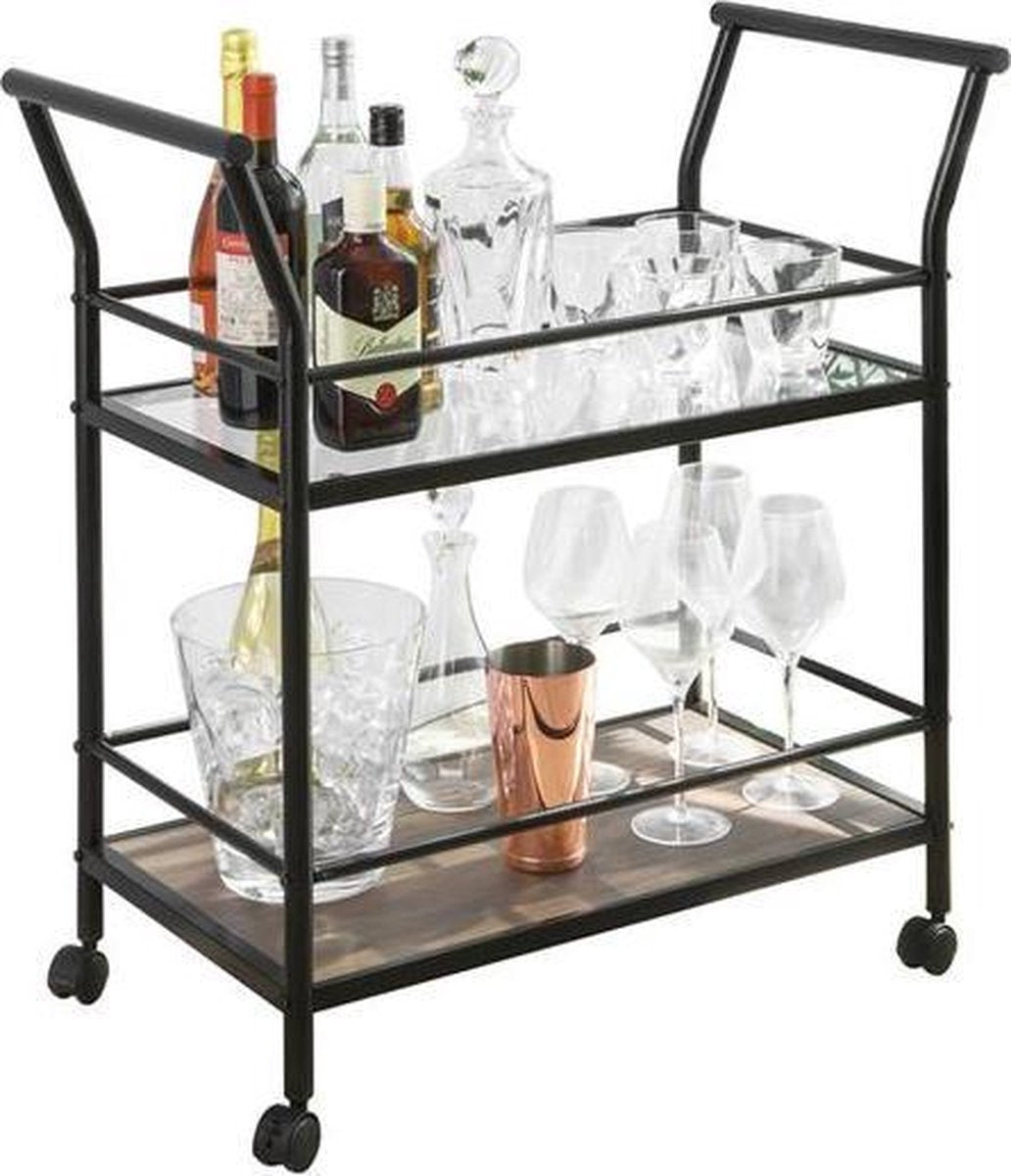 Simpletrade Keukentrolley - Serveerwagen - 2-Laags - Metaal - 75x81x40 cm