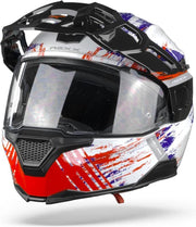 Nexx X.Vilijord Mudvalley Rood/Wit/Blauw Systeemhelm - Motorhelm - Maat M