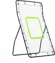 HOMdotCOM Rebounder voetbalnet staal zwart 75 x 126cm