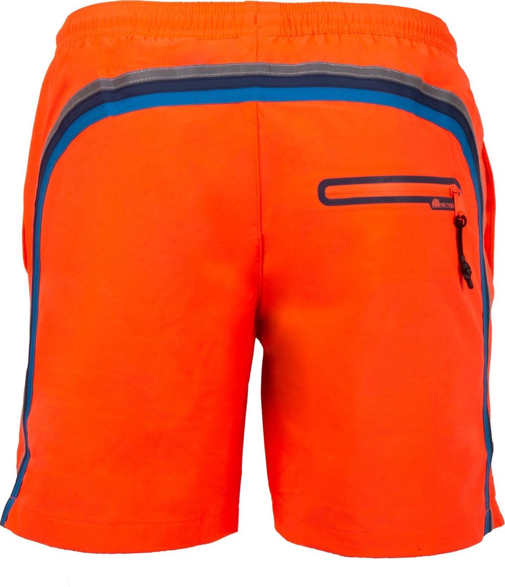 Sundek  Elastic Waist 16" Zwembroek - Mannen - oranje - blauw