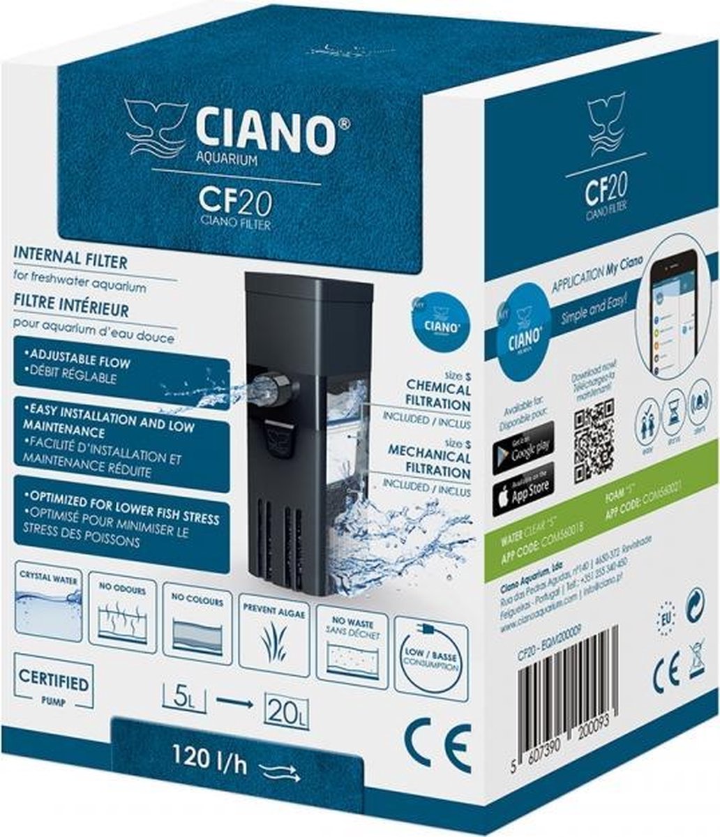 Ciano Binnenfilter cf20 Zwart