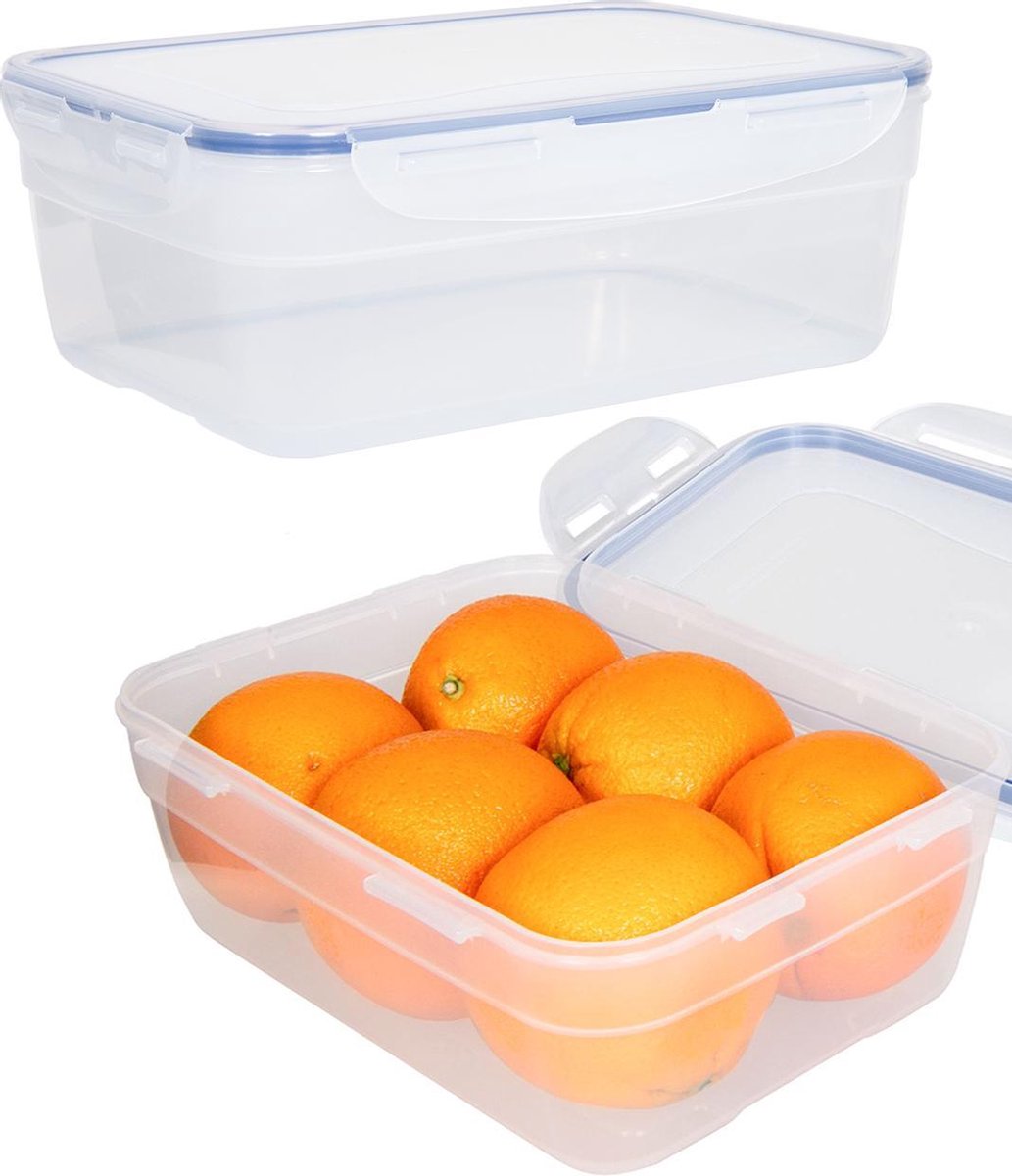 Lock&Lock Stapelbare Vershoudbakjes | Bewaardozen voedsel - Set van 2 stuks - 3 liter - Transparant